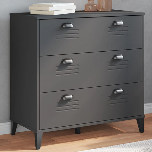 Drawer Cabinet VIKEN Anthracite Grey Engineered Wood