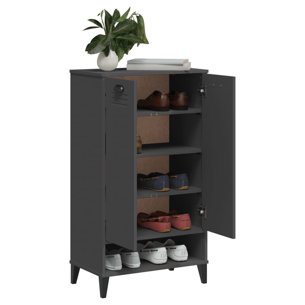 Shoe Cabinet VIKEN Anthracite Grey Engineered Wood