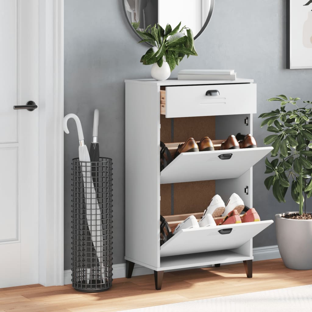 Shoe Cabinet VIKEN White Engineered Wood