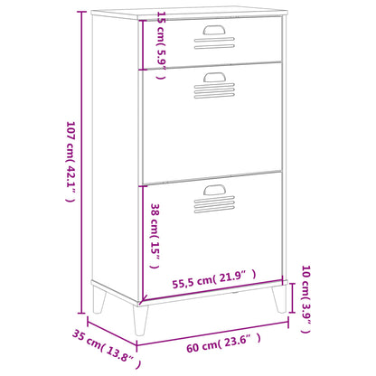 Shoe Cabinet VIKEN White Engineered Wood