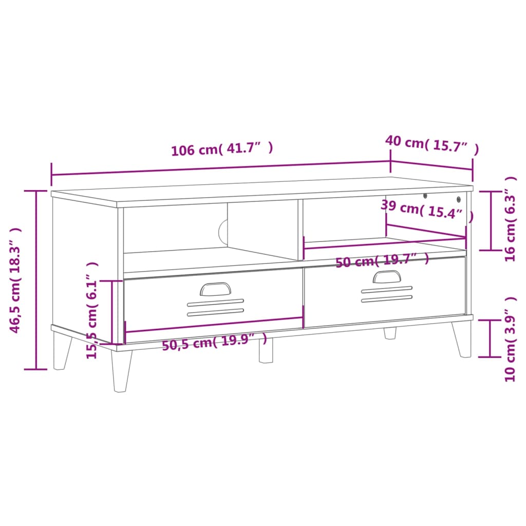 TV Cabinet VIKEN Anthracite Grey Engineered Wood