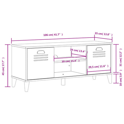 Shoe Bench VIKEN Anthracite Grey 106x35x45 cm Engineered Wood