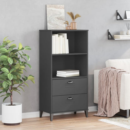 Bookcase VIKEN Anthracite Grey 60x35x123 cm Engineered Wood