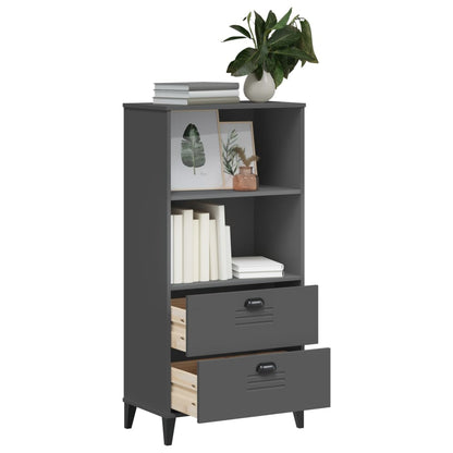 Bookcase VIKEN Anthracite Grey 60x35x123 cm Engineered Wood