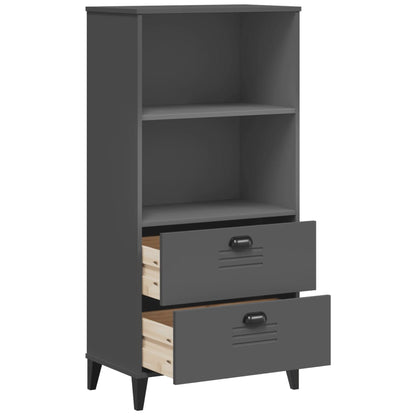 Bookcase VIKEN Anthracite Grey 60x35x123 cm Engineered Wood