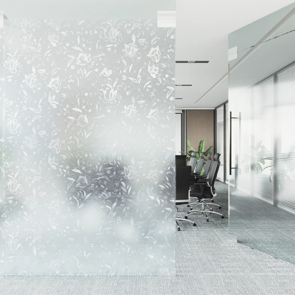 Window Film Frosted Flowers Pattern 45x500 cm PVC