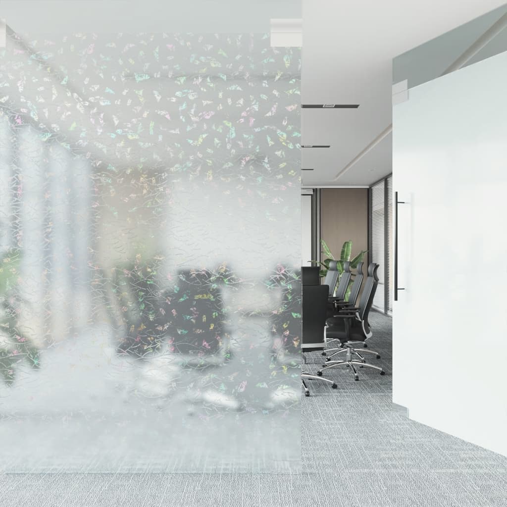 Window Film Frosted 3D Rainbow Pattern 45x1000 cm PVC