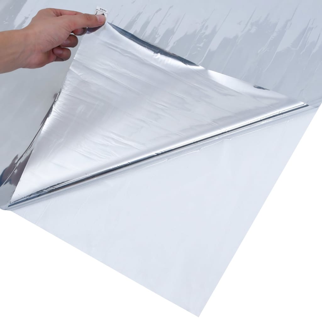 Solar Film Static Reflective Effect Silver 90x500 cm PVC