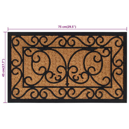 Door Mat Rectangular 45x75 cm Rubber and Coir