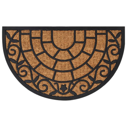 Door Mat Half Round 45x75 cm Rubber and Coir