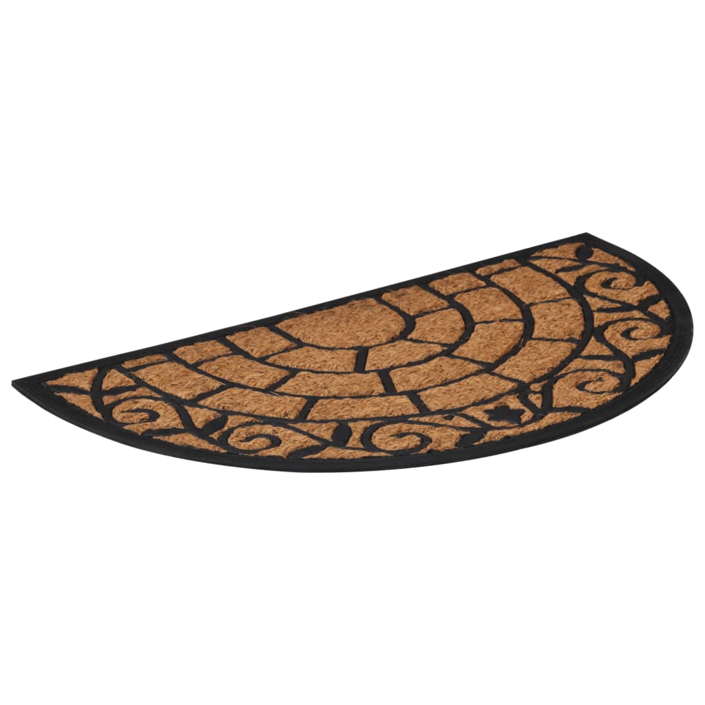 Door Mat Half Round 45x75 cm Rubber and Coir