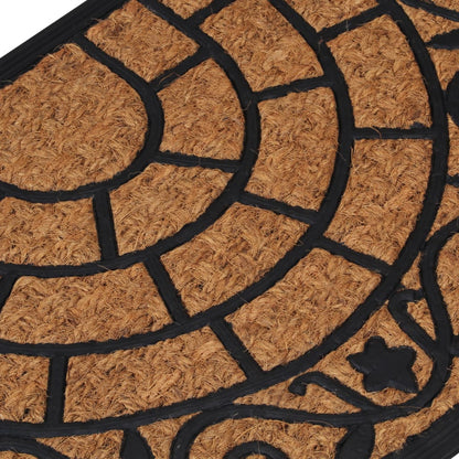 Door Mat Half Round 45x75 cm Rubber and Coir