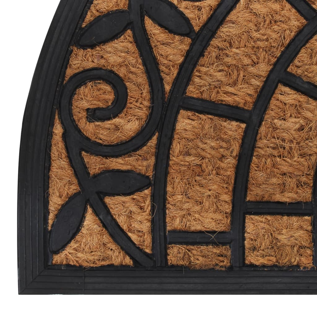 Door Mat Half Round 45x75 cm Rubber and Coir