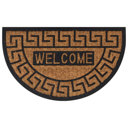 Door Mat Half Round 45x75 cm Rubber and Coir