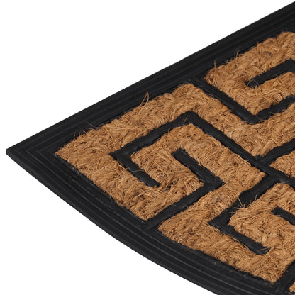 Door Mat Half Round 45x75 cm Rubber and Coir