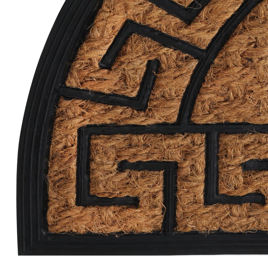 Door Mat Half Round 45x75 cm Rubber and Coir