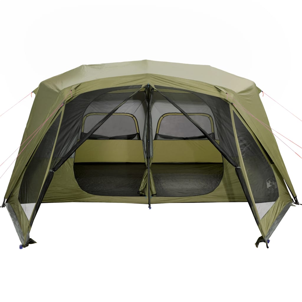 Family Tent 10-Person Green Quick Release Waterproof