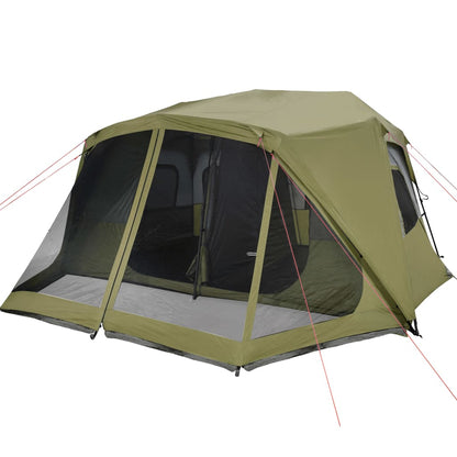 Family Tent 10-Person Green Quick Release Waterproof