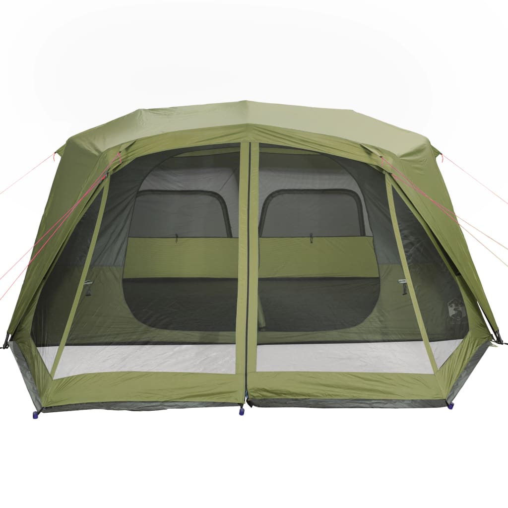 Family Tent 10-Person Green Quick Release Waterproof