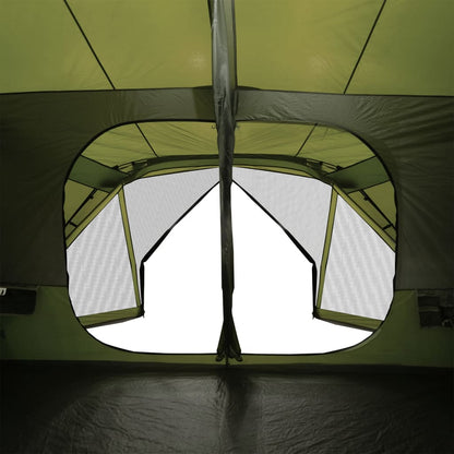 Family Tent 10-Person Green Quick Release Waterproof