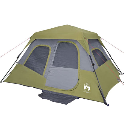 Camping Tent 6 Persons Green 344x282x192 cm