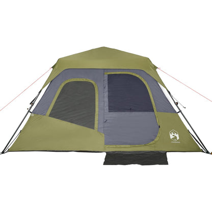 Camping Tent 6 Persons Green 344x282x192 cm