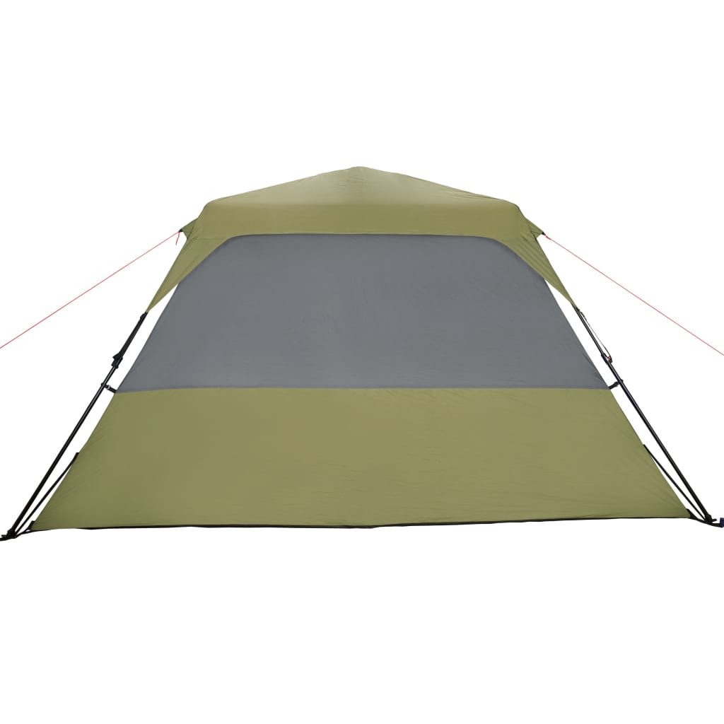 Camping Tent 6 Persons Green 344x282x192 cm