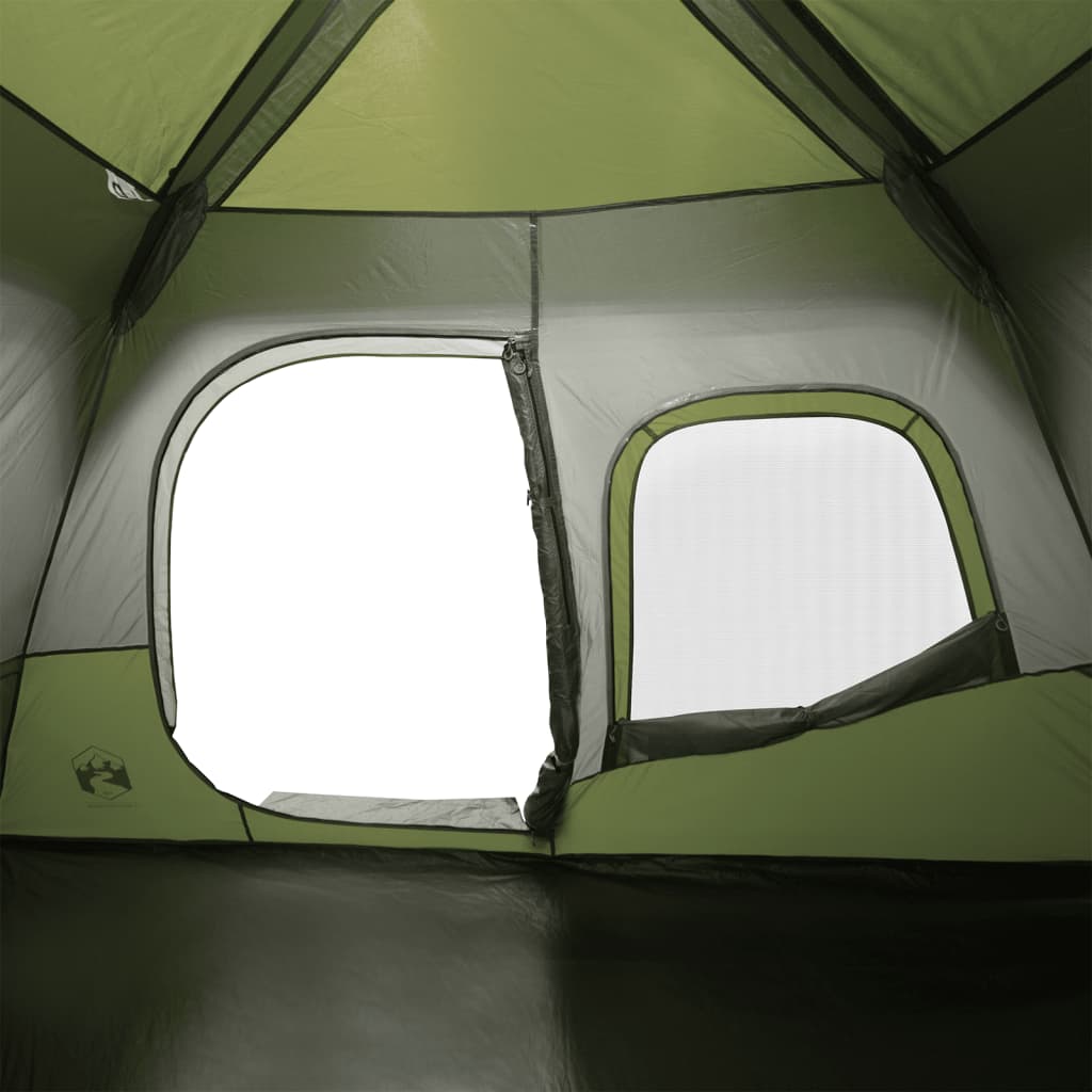 Camping Tent 6 Persons Green 344x282x192 cm