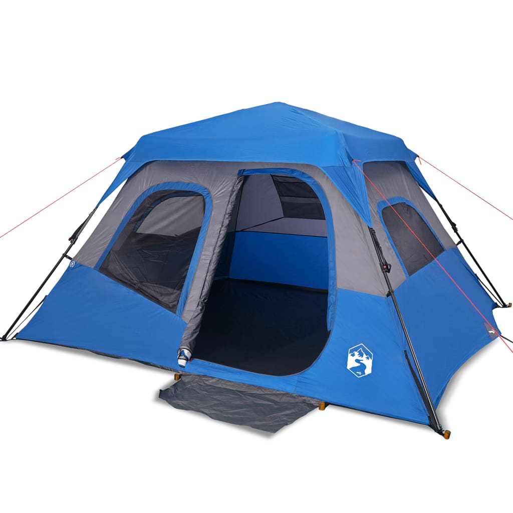 Family Tent 6-Person Green Quick Release Waterproof