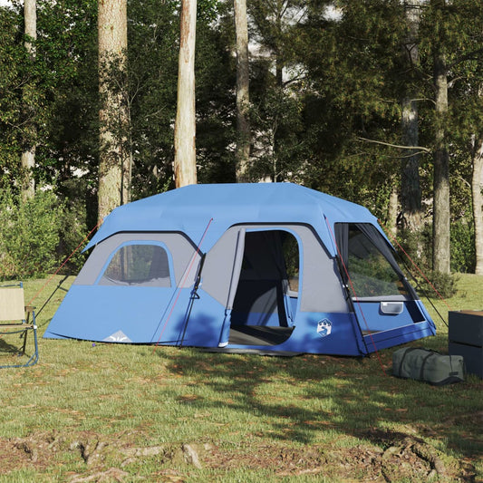 Family Tent 9-Person Blue Quick Release Waterproof