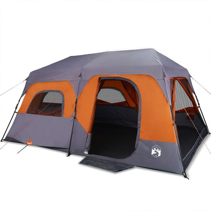 Family Tent 9-Person Grey and Orange Quick Release Waterproof