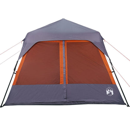 Family Tent 9-Person Grey and Orange Quick Release Waterproof