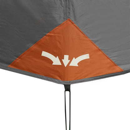 Family Tent 9-Person Grey and Orange Quick Release Waterproof