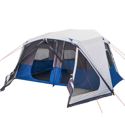 Family Tent with LED 10-Person Light Blue Quick Release