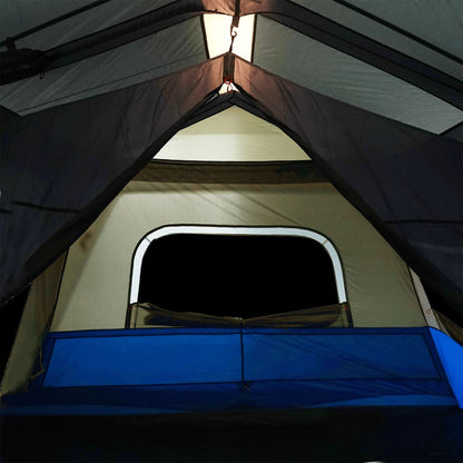 Family Tent with LED 10-Person Light Blue Quick Release