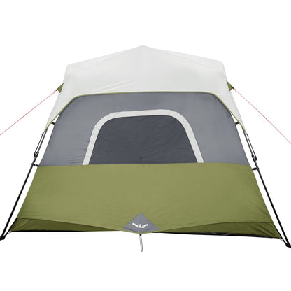 Family Tent with LED 6-Person Light Green Quick Release