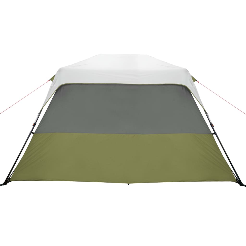 Family Tent with LED 6-Person Light Green Quick Release