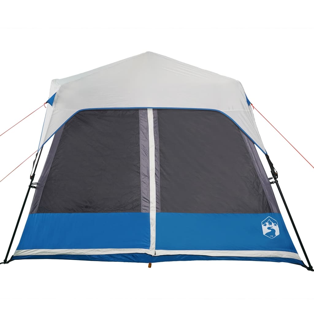 Family Tent with LED 9-Person Light Blue Quick Release