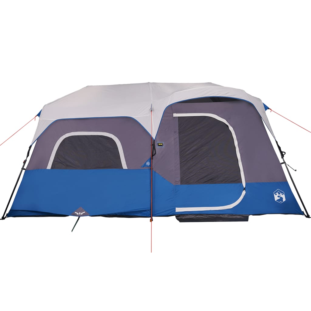 Family Tent with LED 9-Person Light Blue Quick Release