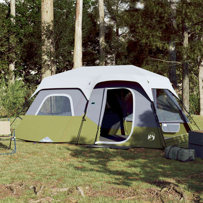 Family Tent with LED 9-Person Light Green Quick Release