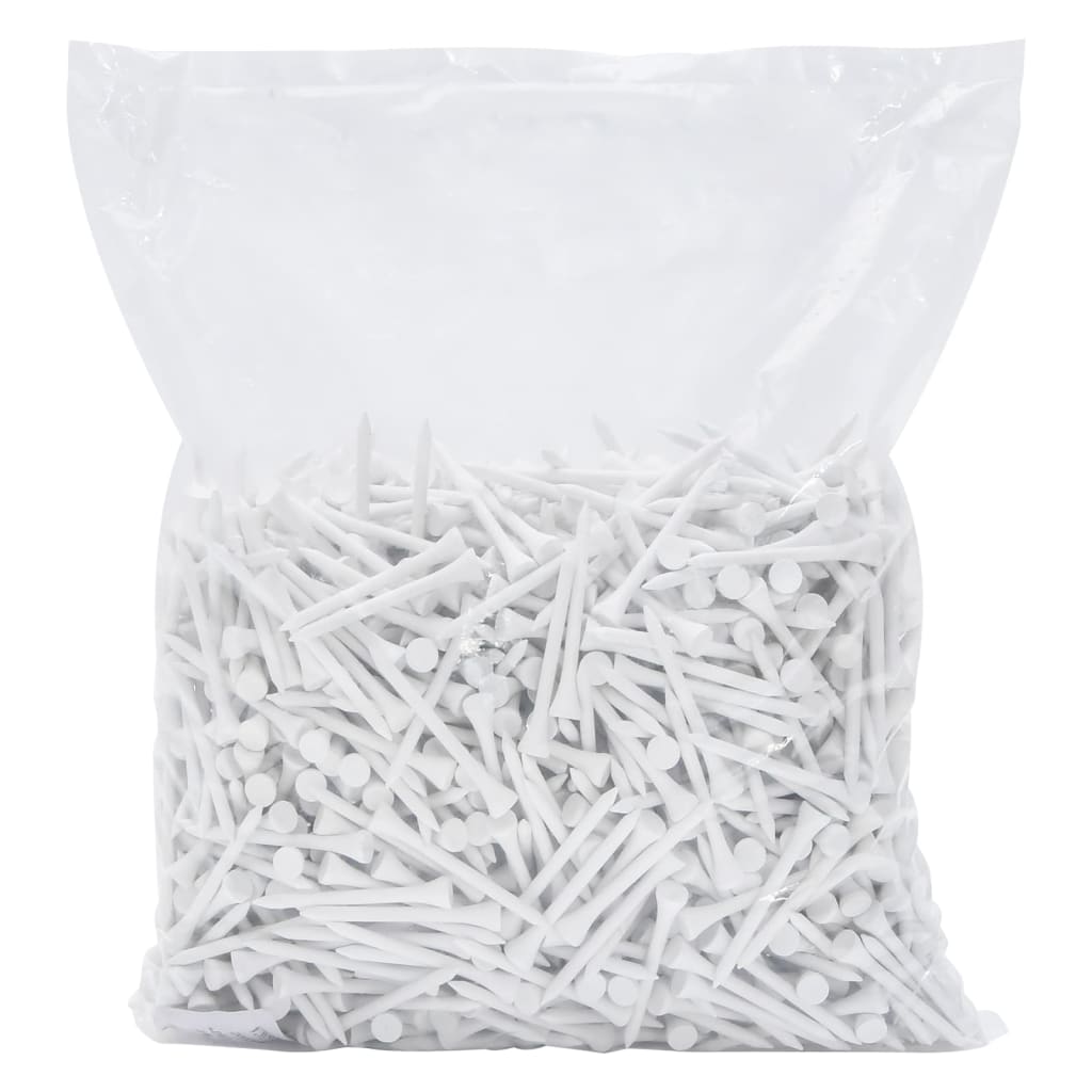 Golf Tees 1000 pcs White 70 mm Bamboo