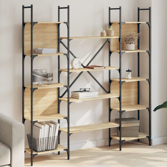 Bookshelf Sonoma Oak 155.5x24x166.5 cm Engineered Wood