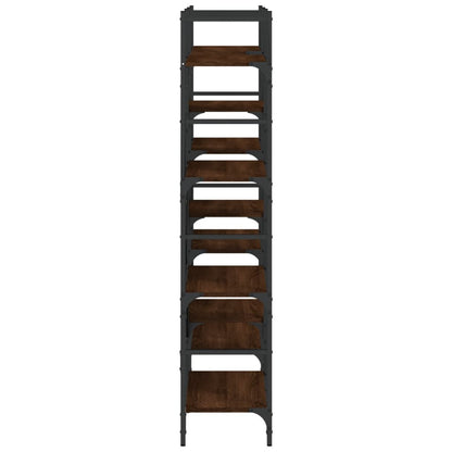 Bookshelf Brown Oak 160x28.5x136.5 cm Engineered Wood