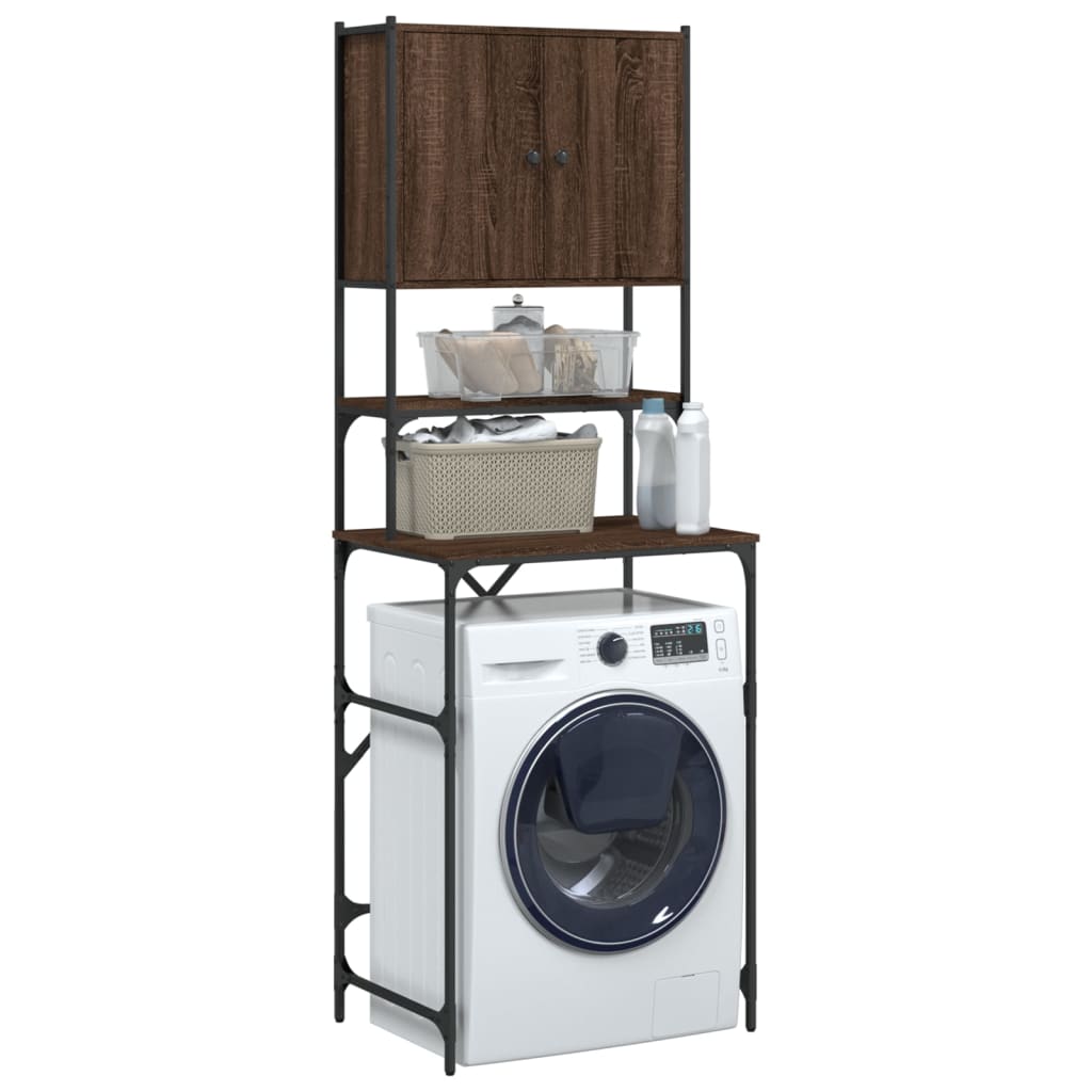 Washing Machine Cabinet Brown Oak 68x48.5x194 cm