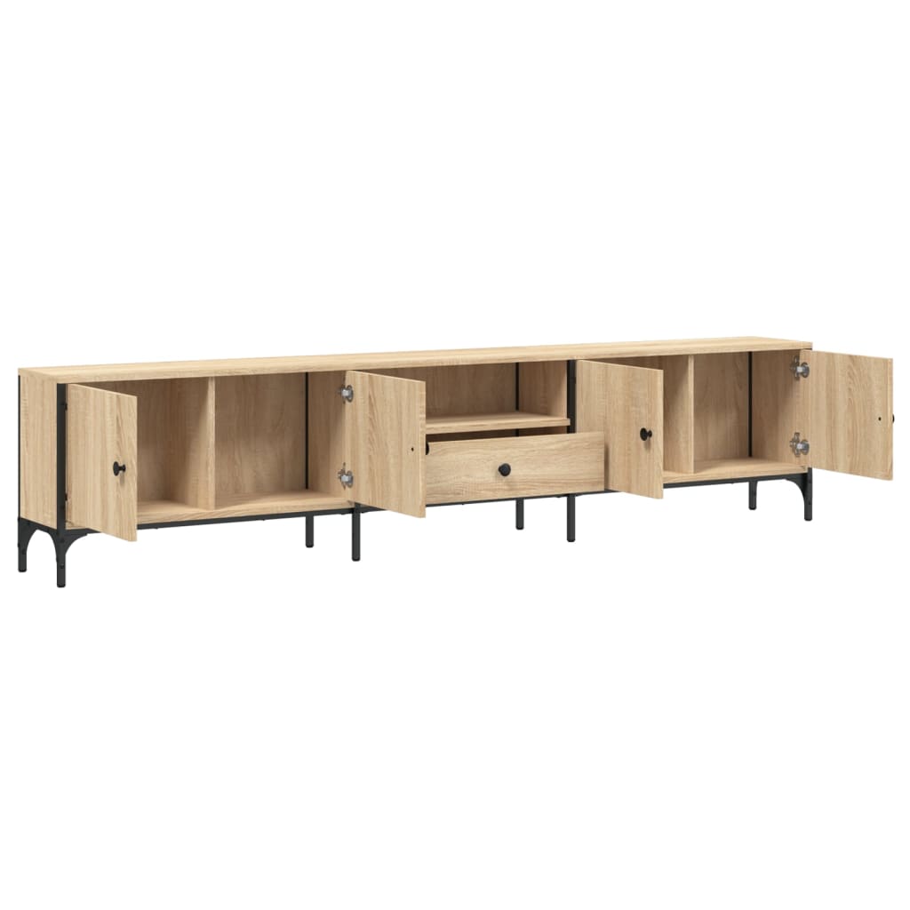 TV Cabinet with Drawer Sonoma Oak 200x25x44 cm Engineered Wood