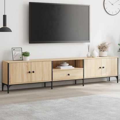 TV Cabinet with Drawer Sonoma Oak 200x25x44 cm Engineered Wood