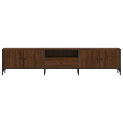 TV Cabinet with Drawer Brown Oak 200x25x44 cm Engineered Wood