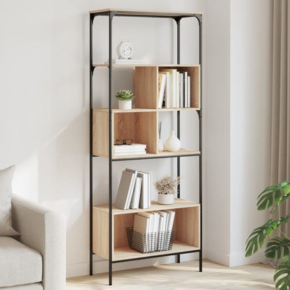 Bookcase 5-Tier Sonoma Oak 76x33x188.5 cm Engineered Wood