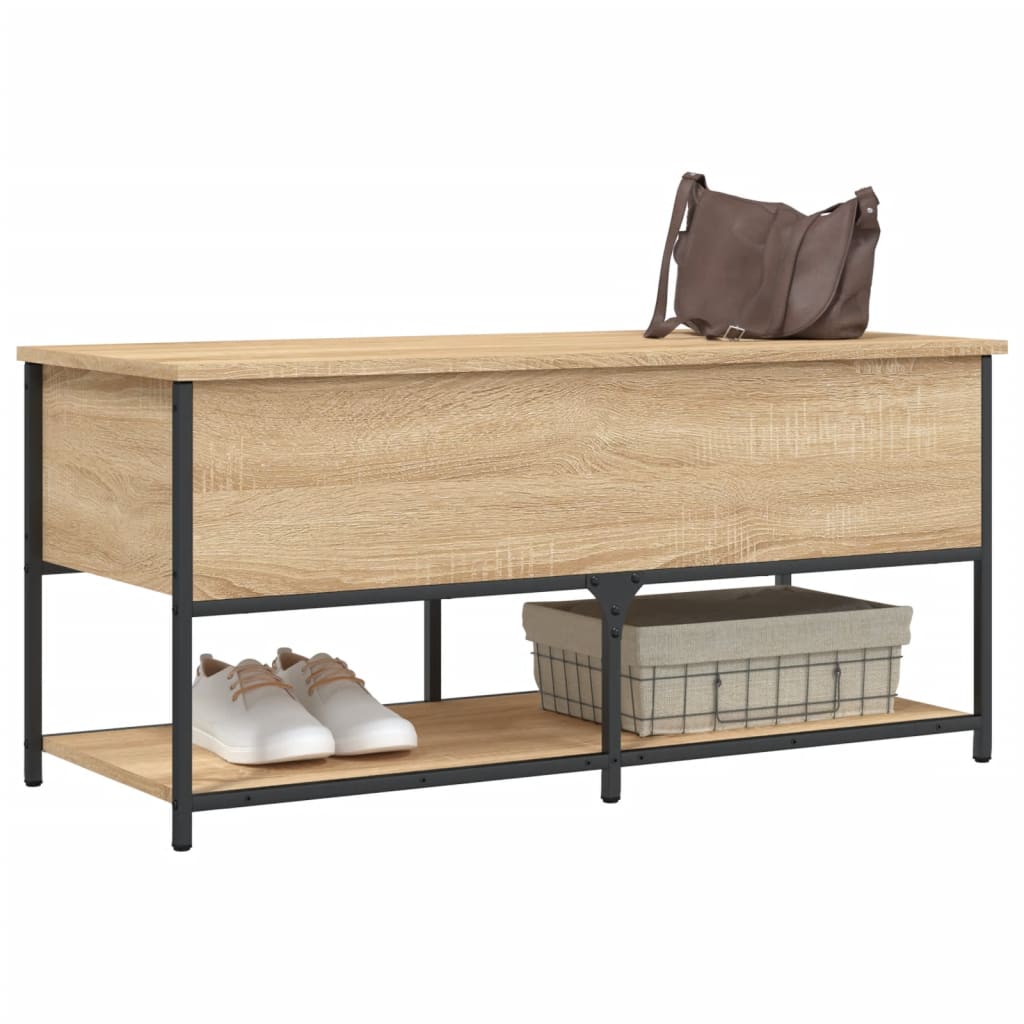 Storage Bench Sonoma Oak 100x42.5x47 cm Engineered Wood