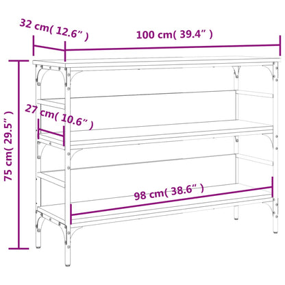 Console Table Sonoma Oak 100x32x75 cm Engineered Wood